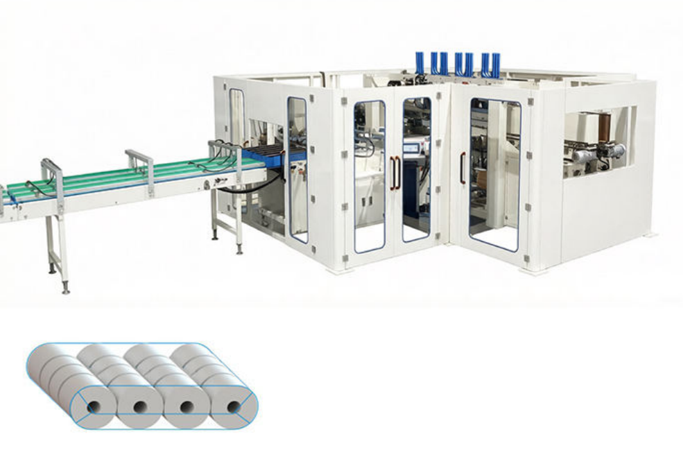 Full Automatic Jumbo Toilet Tissue Roll Bundle Packing Machine