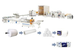 High Efficiency Toilet Tissue Kitchen Towel Production Line, Complete Paper Rewinding & Packing Machine Line
