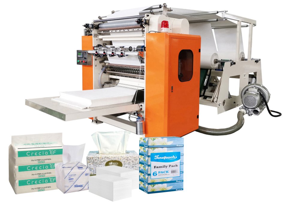 Wallboard Type V Fold Facial Tissue Paper Making Machine Model 2L-5L