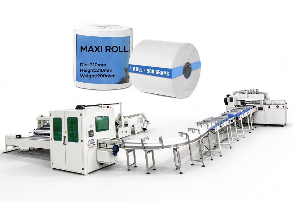 Maxi Roll Jumbo Paper Production Line With Packaging